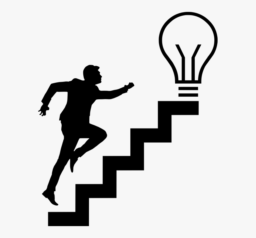 Achievement, Idea, Stairs, Climbing, Business, Man, HD Png Download, Free Download