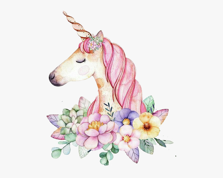 Unicorn Png Free Download - Unicorn Watercolor Painting, Transparent Png, Free Download