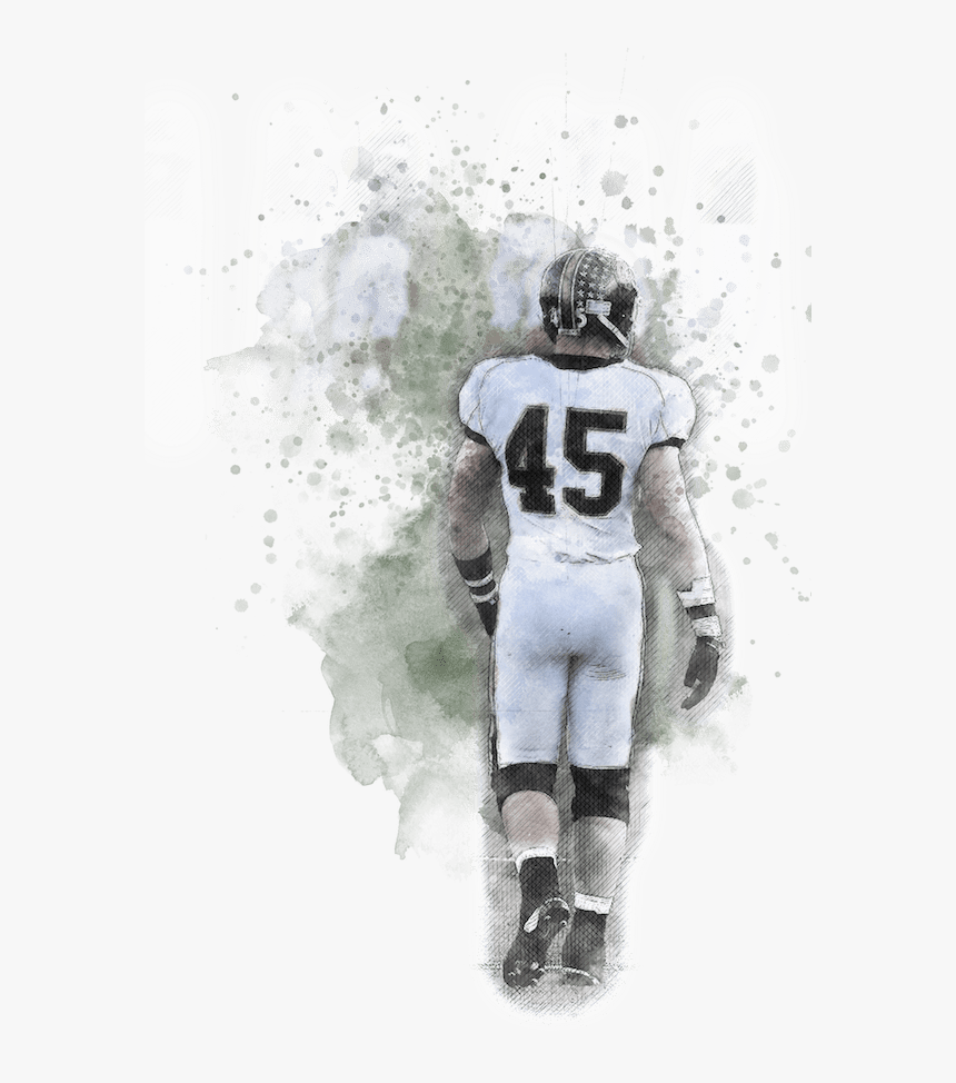 Water Color Of Zach Gordon In High School - Sprint Football, HD Png Download, Free Download