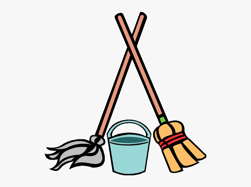Transparent Vacuum Clipart - Mop And Broom Clipart, HD Png Download, Free Download