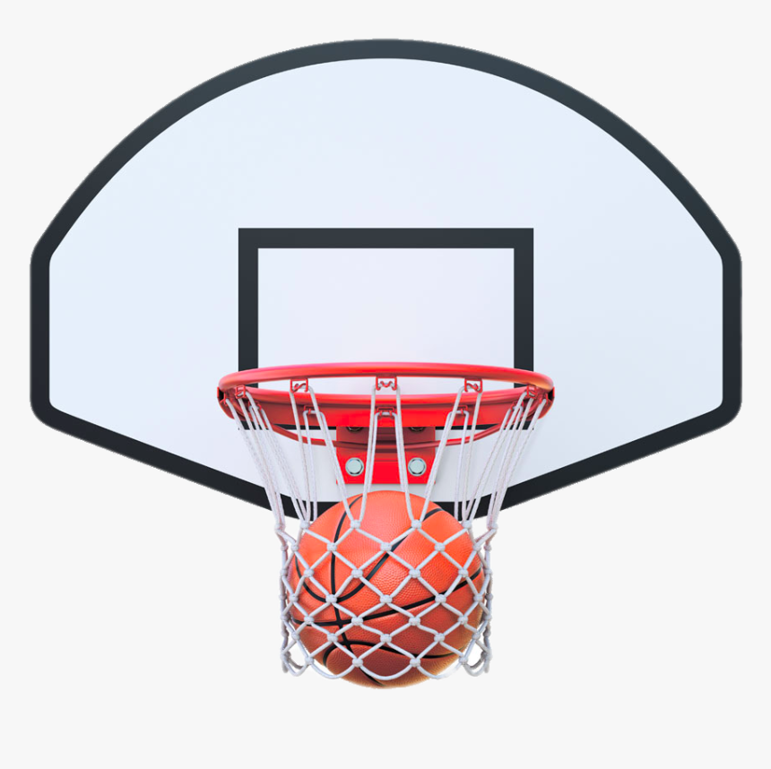 Basketball Clipart Net - White Basketball Backboard And Hoop, HD Png Download, Free Download