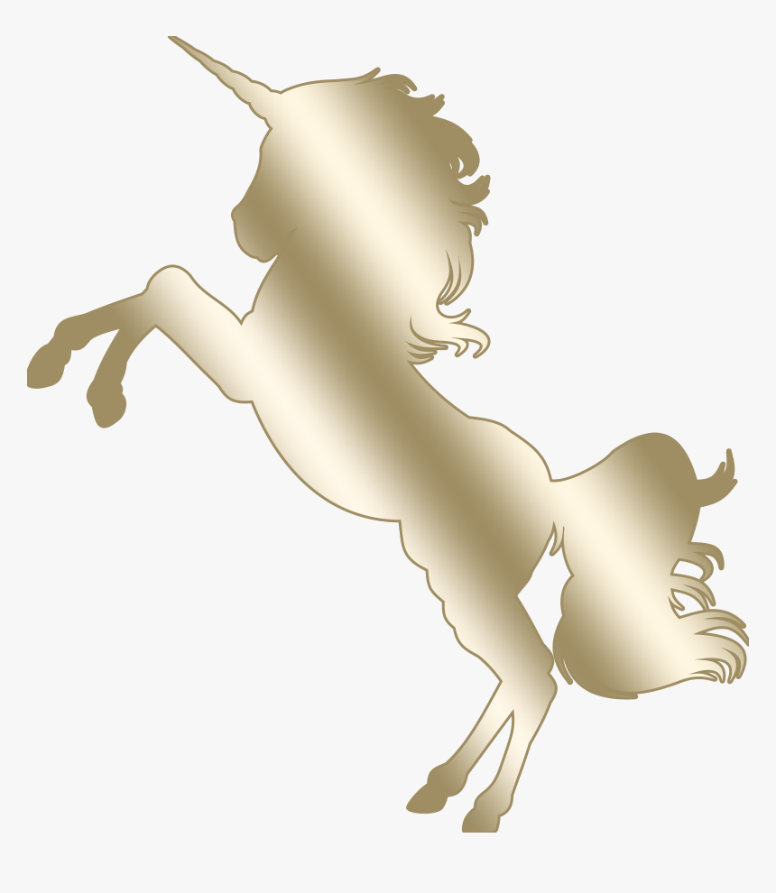 Gold Unicorn Png, Transparent Png, Free Download