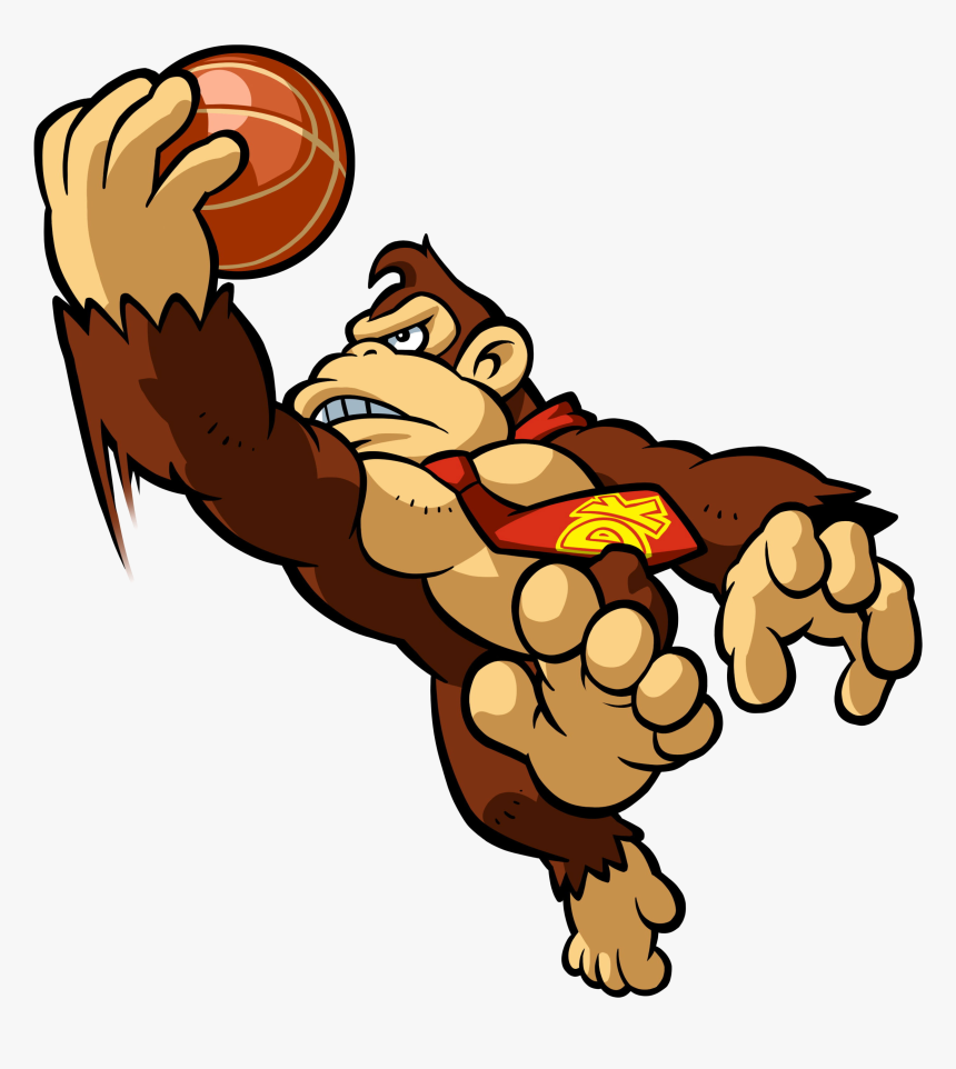 Transparent Donkey Clip Art - Mario Hoops 3 On 3 Donkey Kong, HD Png Download, Free Download