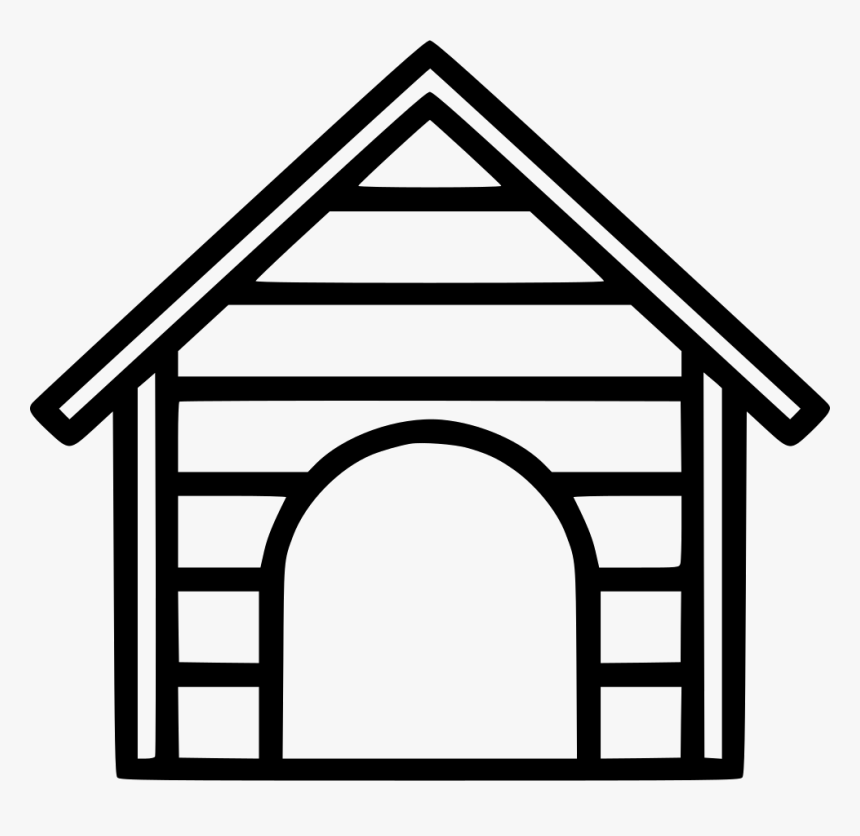 Transparent Dog House Png - Dog House Black And White, Png Download, Free Download