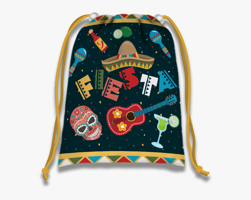 Mexican Fiesta Drawstring Tote Bag - Shoulder Bag, HD Png Download, Free Download