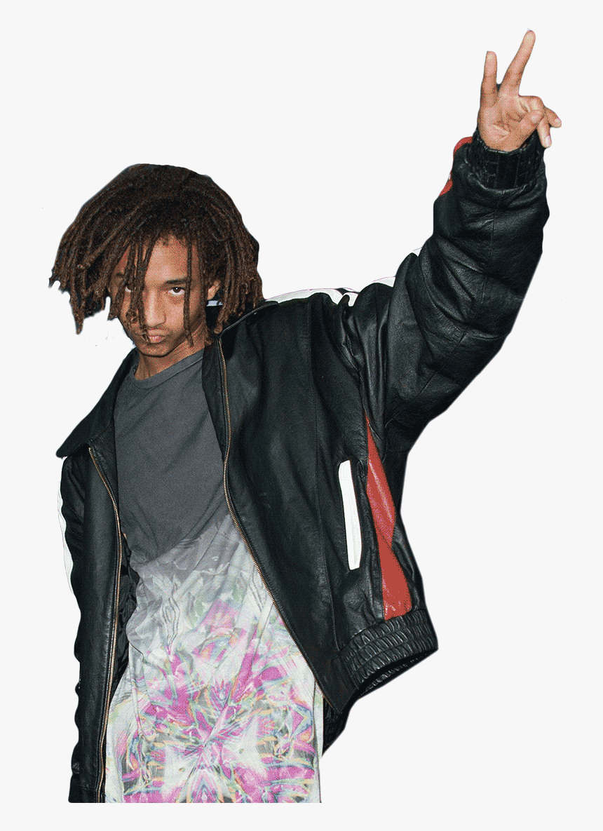 A Photo Of Jaden Smith - Leather Jacket, HD Png Download, Free Download