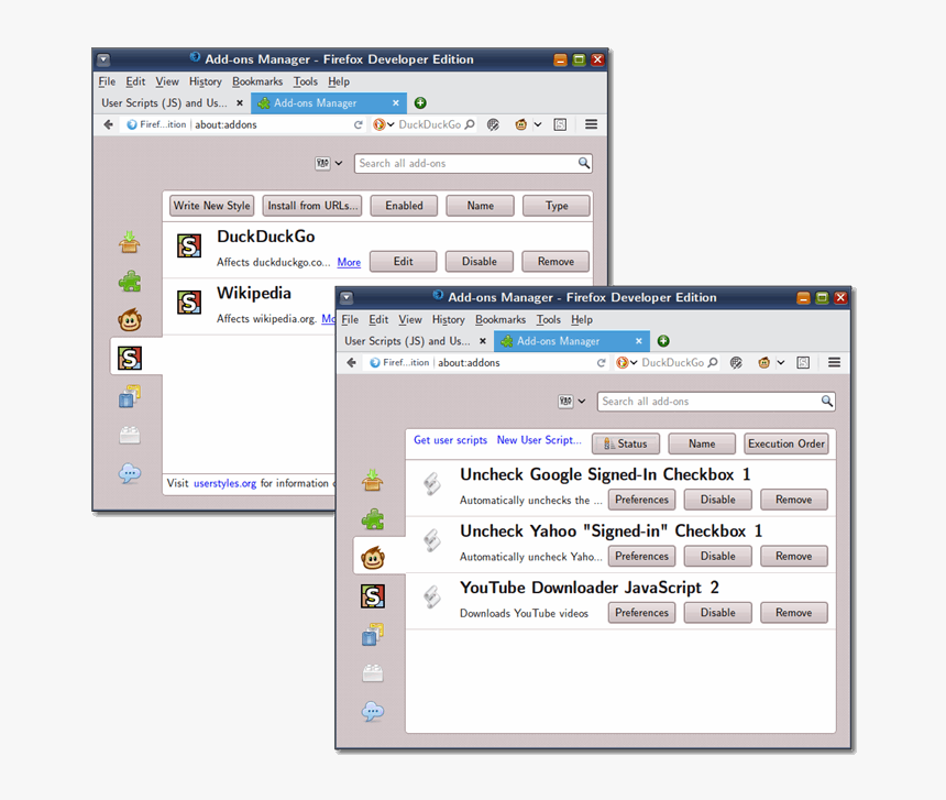 The Greasemonkey And Stylish Add-ons For Firefox Makes - Userscripts For Internet Explorer, HD Png Download, Free Download