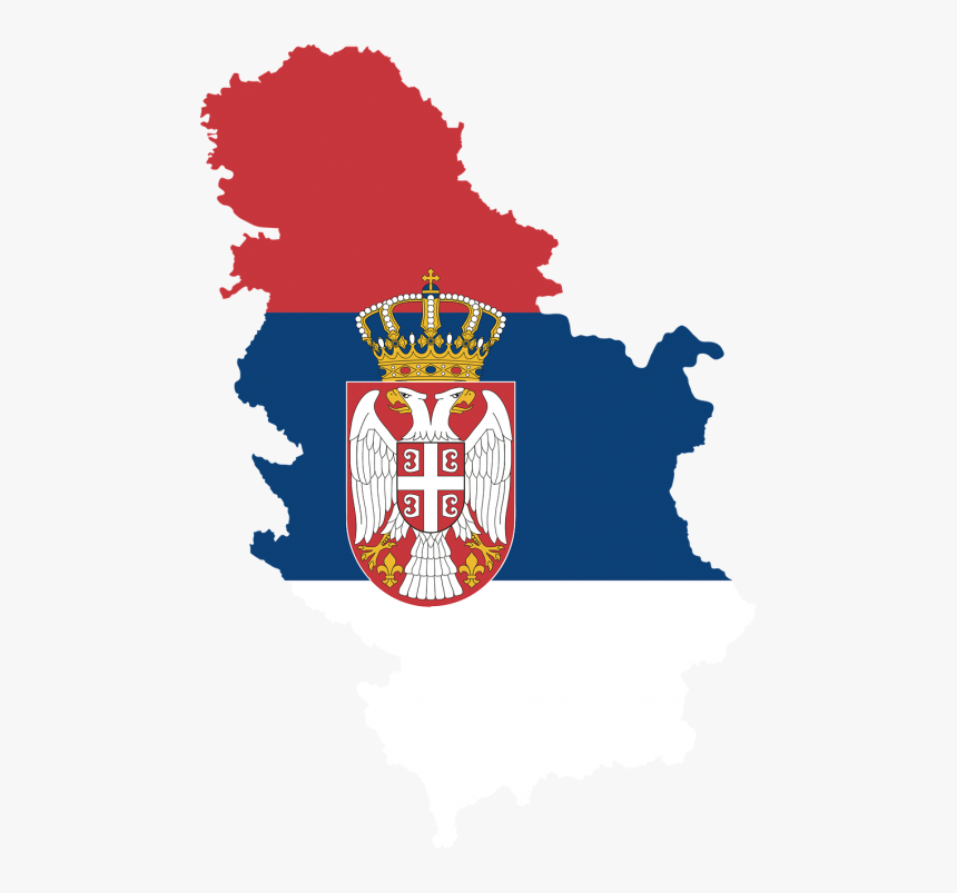 Serbia Country Europe - Serbia Flag Map, HD Png Download, Free Download