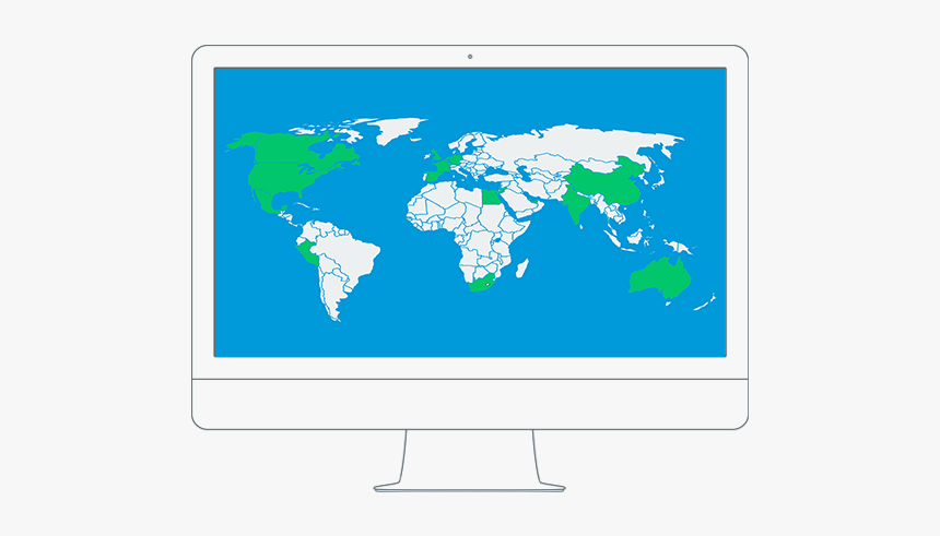 World Map With Countries Having Iacet Providers Highlighted - World Map, HD Png Download, Free Download