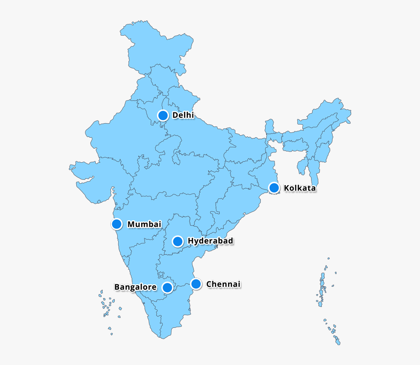 Silhouette Map Of India, HD Png Download, Free Download