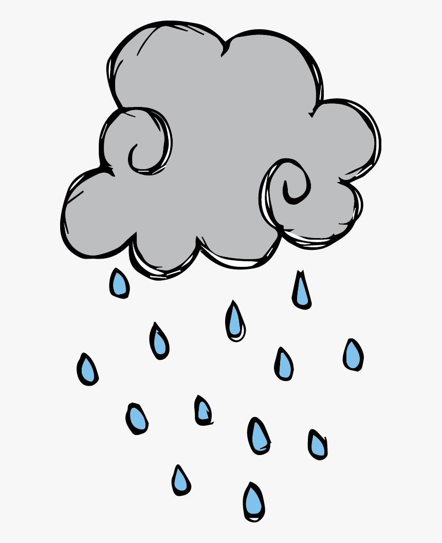 Weather Images For Kids - Rain Cartoon Png, Transparent Png, Free Download