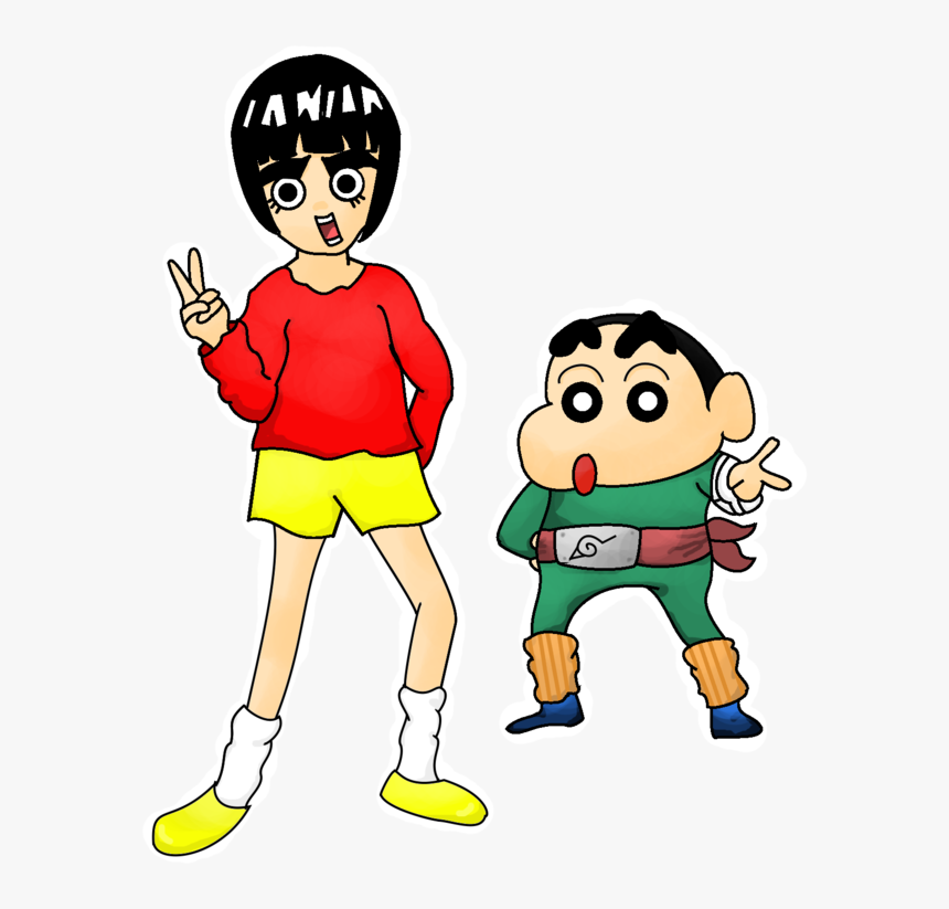 Rock Lee And Shin Chan Dancing - Shin Chan Naruto, HD Png Download, Free Download