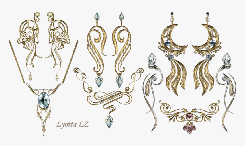 Necklace Clipart Ornament - Earrings Drawing In Photoshop, HD Png Download, Free Download