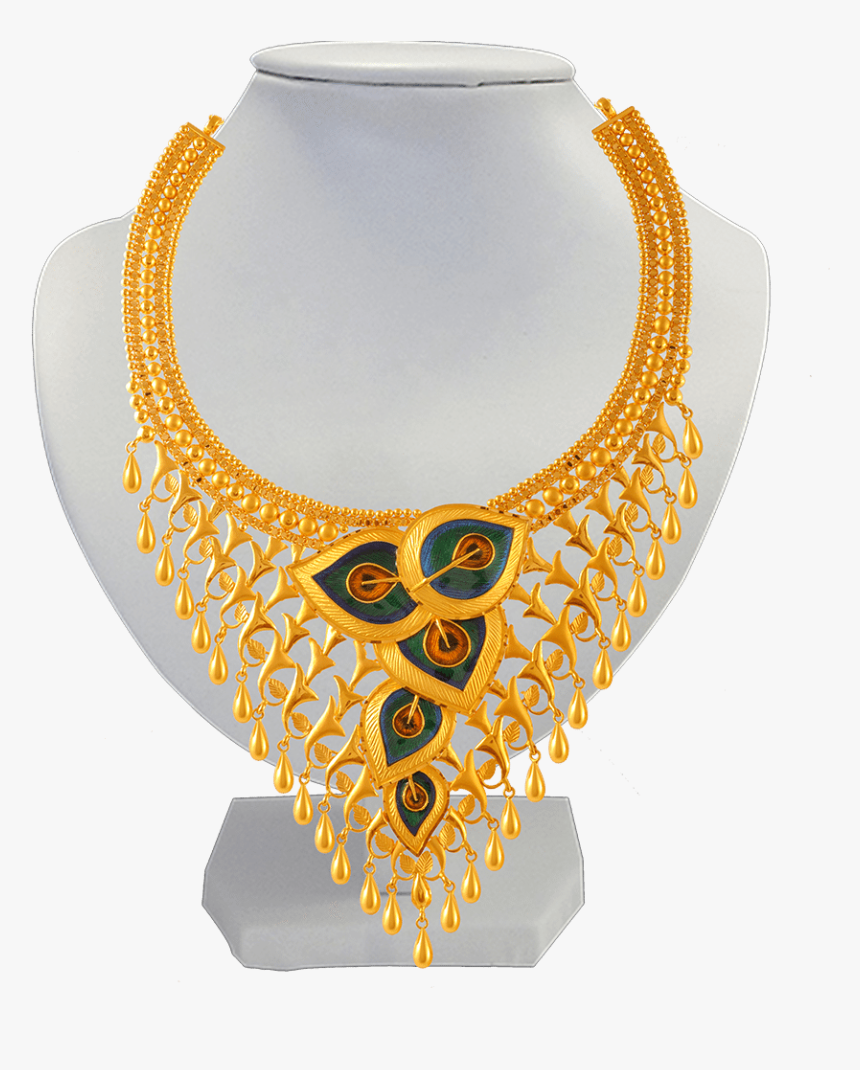 22k Gold Necklace Set - Gold Set Design 2019 Png, Transparent Png, Free Download