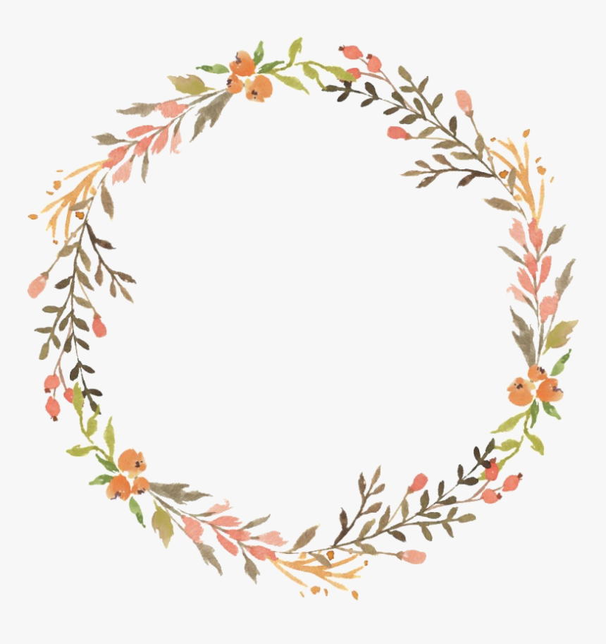 Modern Floral Garland Png Photos - Watercolor Fall Wreath Clipart, Transparent Png, Free Download