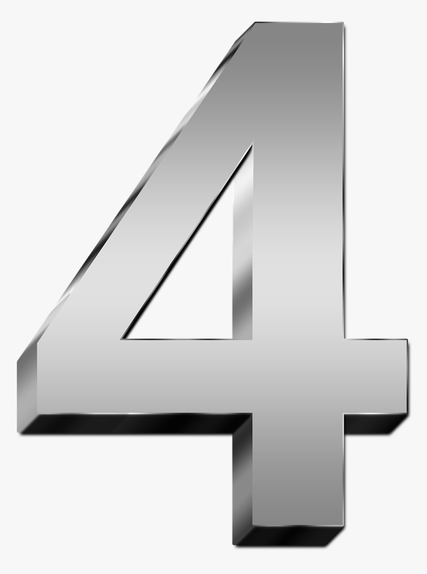 4 Number Gold Png, Transparent Png, Free Download