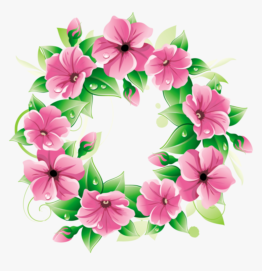 Cut Flowers Garland Cartoon - Beautiful Flower Photho Download, HD Png Download, Free Download