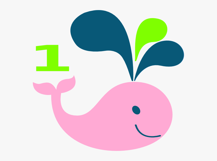 Blue And Pink Whale Cartoon, HD Png Download, Free Download