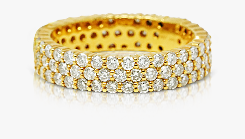 10k Yellow Gold Men"s Diamond Eternity Band - Bangle, HD Png Download, Free Download