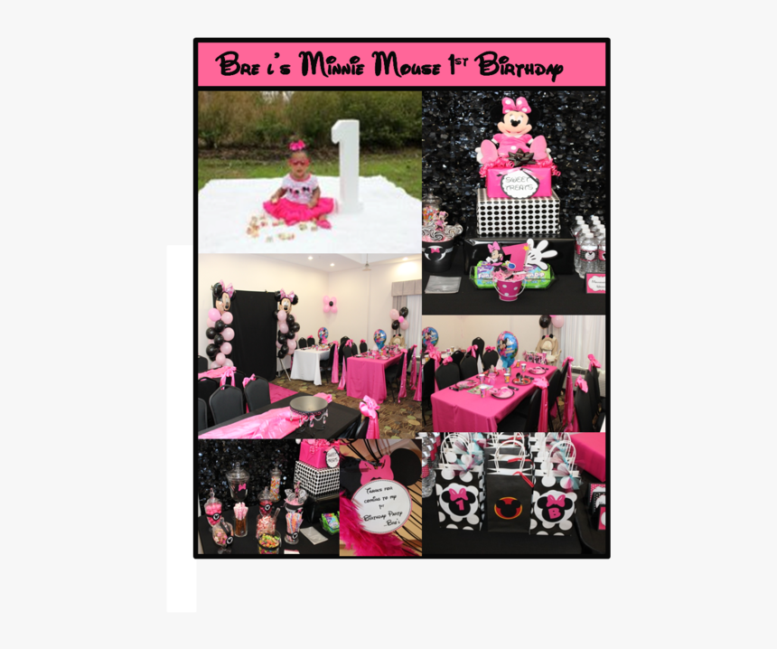 Theme Minnie Mouse 1st Birthday Party Ideas, HD Png Download, Free Download