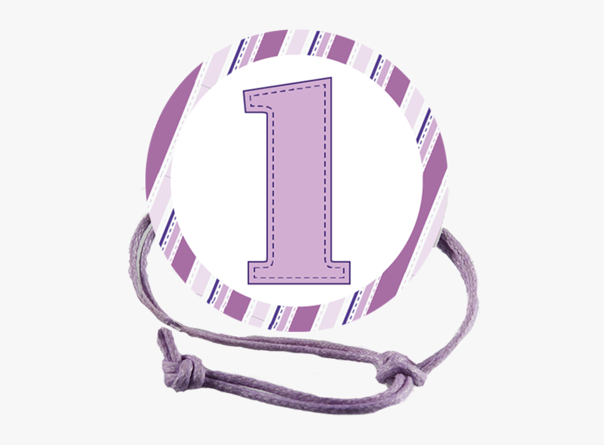 1st Birthday Purple Stripes Napkin Knot - Wristlet, HD Png Download, Free Download