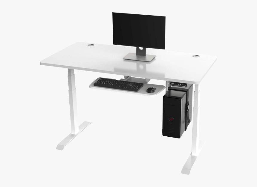 Eureka Standing Desks 60 White - Furniture For Desktop Pc Future, HD Png Download, Free Download