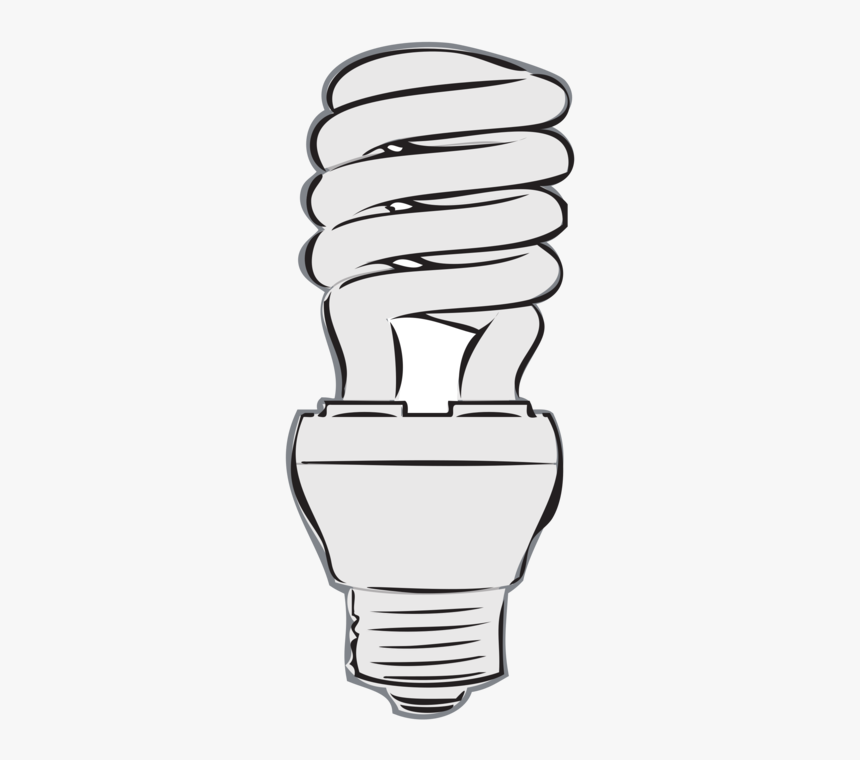 Line,angle,bathroom Accessory - Cartoon Fluorescent Light Bulb, HD Png Download, Free Download