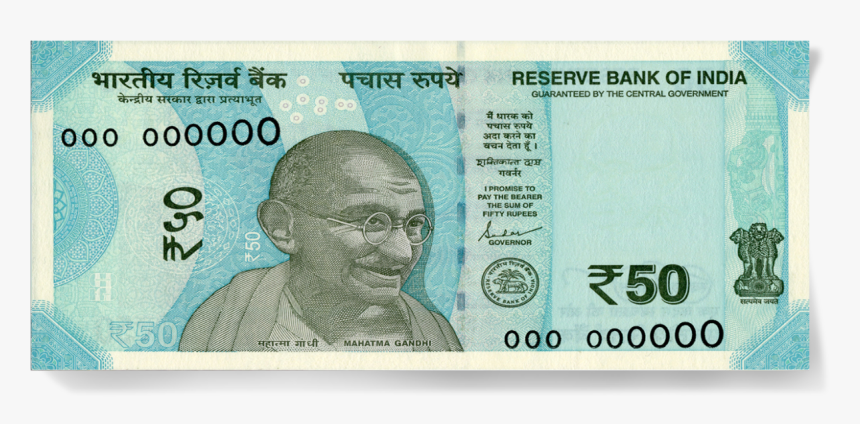 Rbi - 50 Rupees New Note, HD Png Download, Free Download