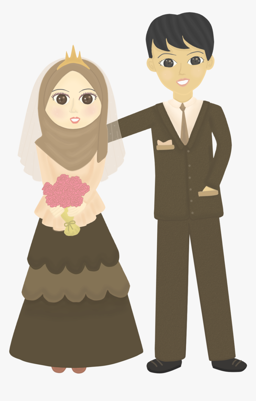 Wedding Drawing Doodle - Wedding Muslim Vector Png, Transparent Png, Free Download