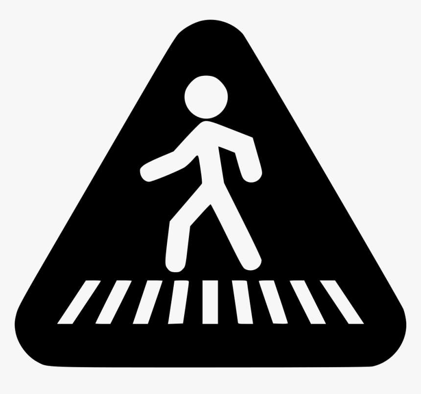Cross Road - Zebra Crossing Sign Icon, HD Png Download, Free Download
