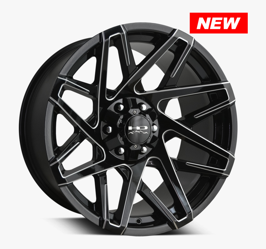 Hd Off Road Wheels Canyon Black Milled Edges - Hd Off Road Canyon, HD Png Download, Free Download