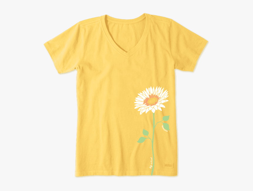 Women"s Namaste Daisy Crusher Vee - T-shirt, HD Png Download, Free Download