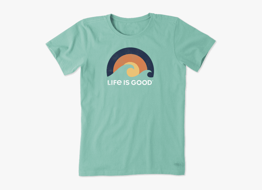 Women"s Sunshine & Waves Crusher Tee - Life Is Good Shirts, HD Png Download, Free Download