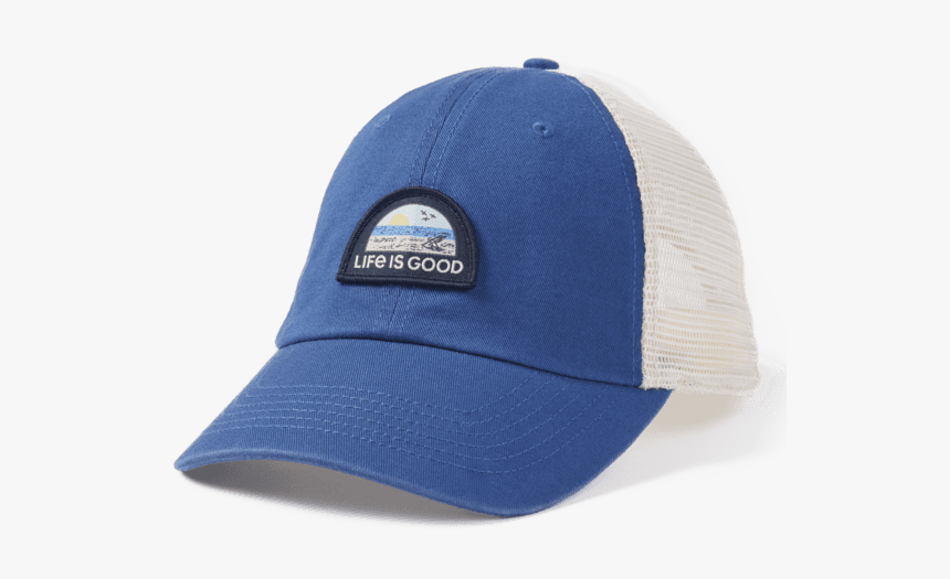 Beach Chair Landscape Soft Mesh Back Cap - Baseball Cap, HD Png Download, Free Download