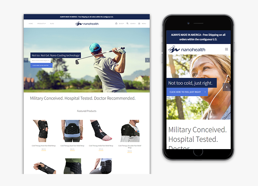Health Industry Web Design For Nanohealth - Website, HD Png Download, Free Download