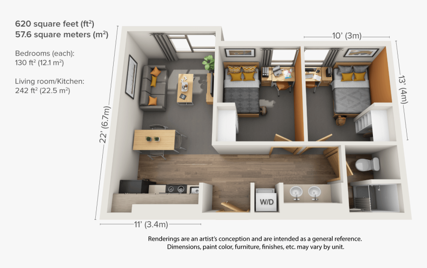 Av 2 Bed - Aggie Village Csu, HD Png Download, Free Download