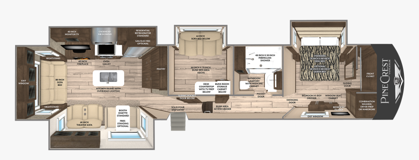 The Pinecrest Floorplan - Floor Plan, HD Png Download, Free Download