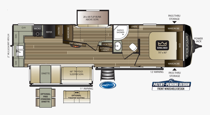 2020 Keystone Cougar 31mbs - 2020 Keystone Cougar 22rbs, HD Png Download, Free Download