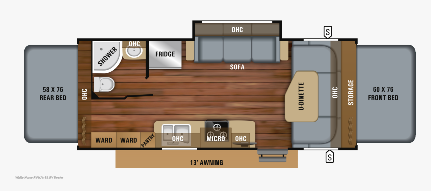 2020 Jayco Jay Feather X19h Floor Plan, HD Png Download, Free Download