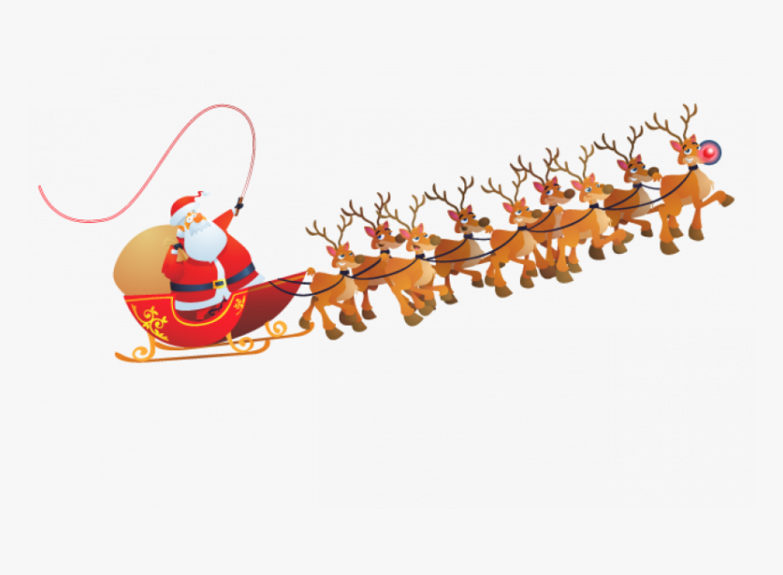 Santa Claus On Sleigh Png, Transparent Png, Free Download