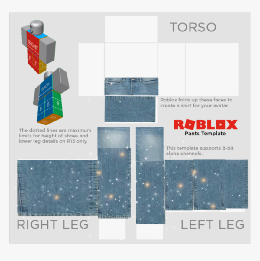Roblox Pants Template Transparent 585x559