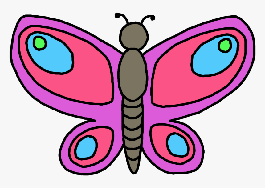 Butterfly Cliparts - Butterfly Clip Art Easy, HD Png Download, Free Download