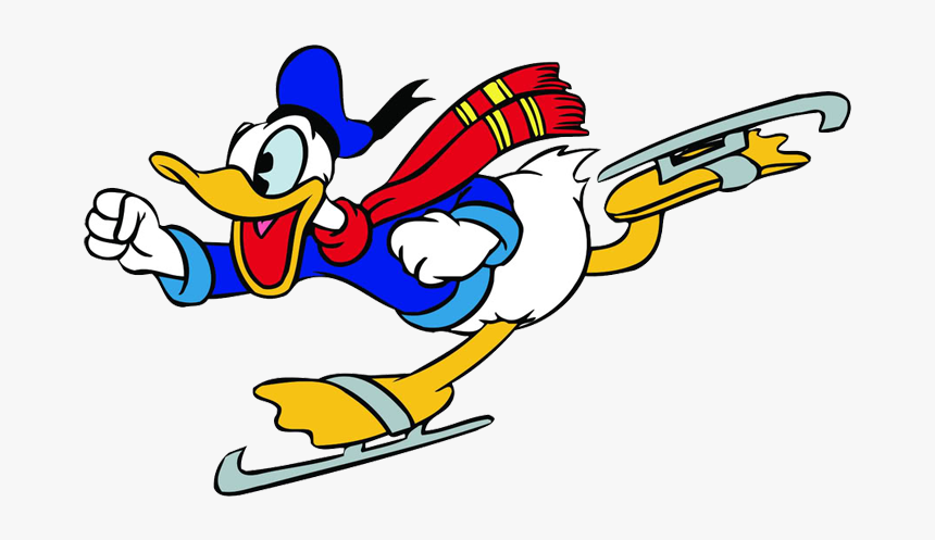 Disney Clipart Ice Skating - Duck Ice Skating, HD Png Download, Free Download