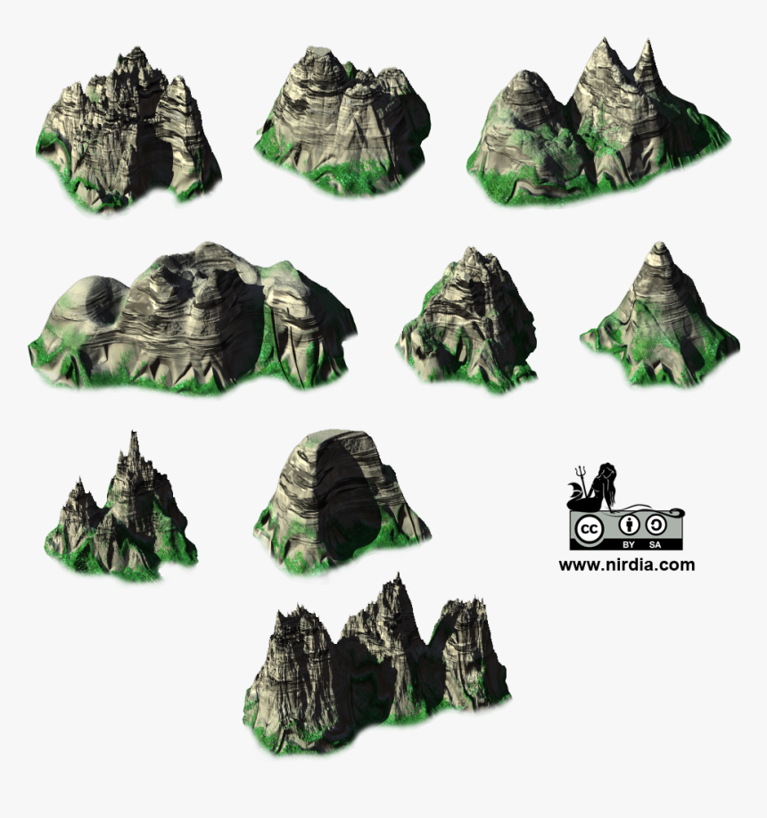 Isometric Mountains Render Videogame 2d - Isometric Mountain Png, Transparent Png, Free Download