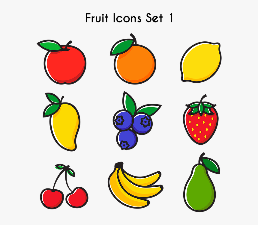 Transparent Fruit Icon Png - #fruits Png, Png Download, Free Download