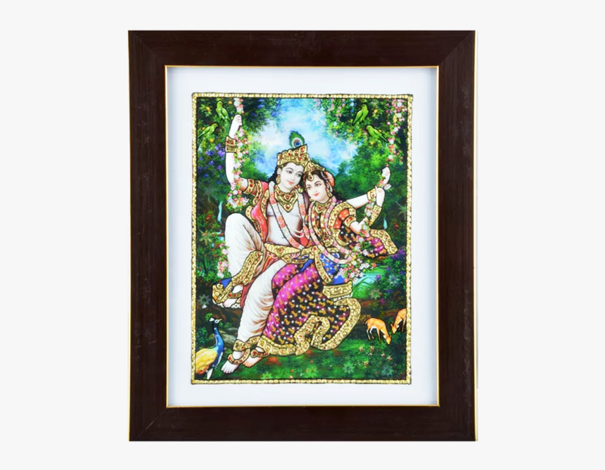 Mangala Arts Oonjal Krishna Acrylic Base Tanjore Painting"

 - Picture Frame, HD Png Download, Free Download