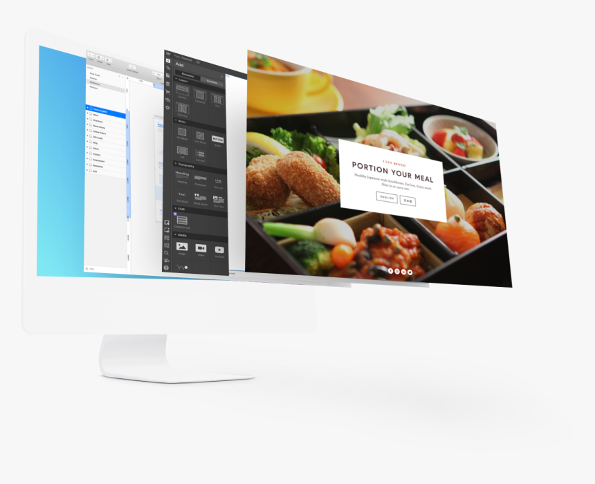 Imac Computer With Three Screens Extending From The - Junk Food, HD Png Download, Free Download