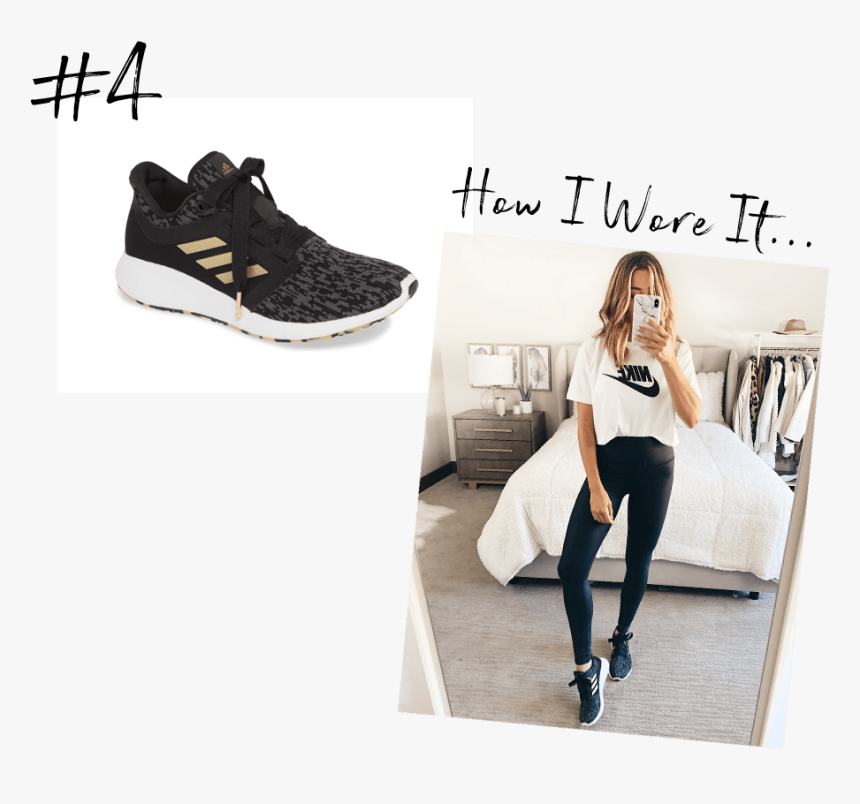 Fashion Blogger Wearing Nike Athleisure Outfit Featuring - Adidas Edge Lux 3 With Pants, HD Png Download, Free Download
