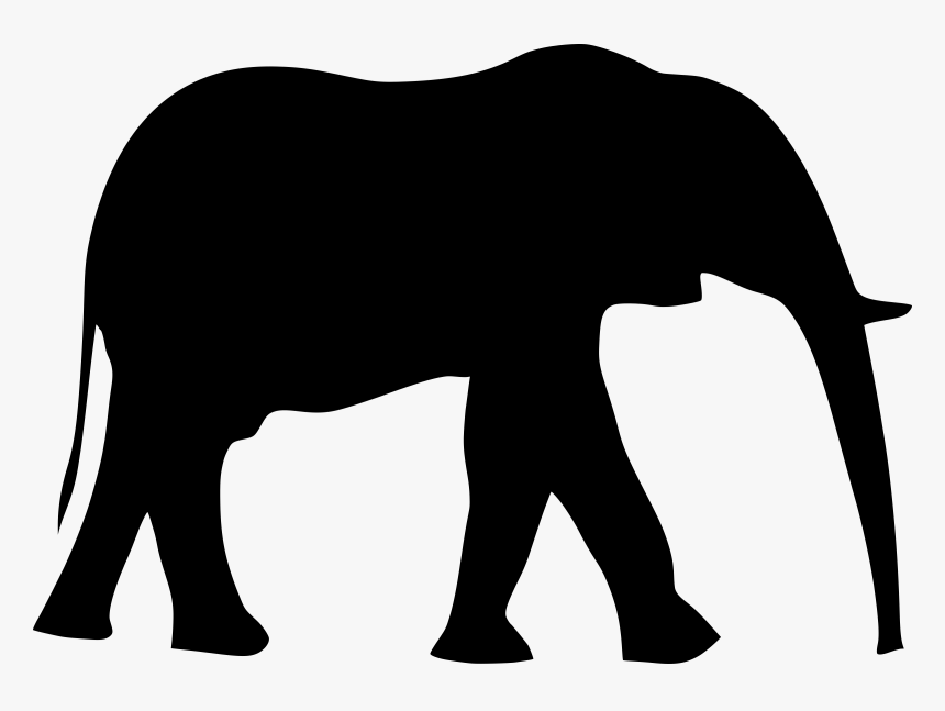 Elephant Silhouet Icons Png - Elephant Clipart Black, Transparent Png, Free Download