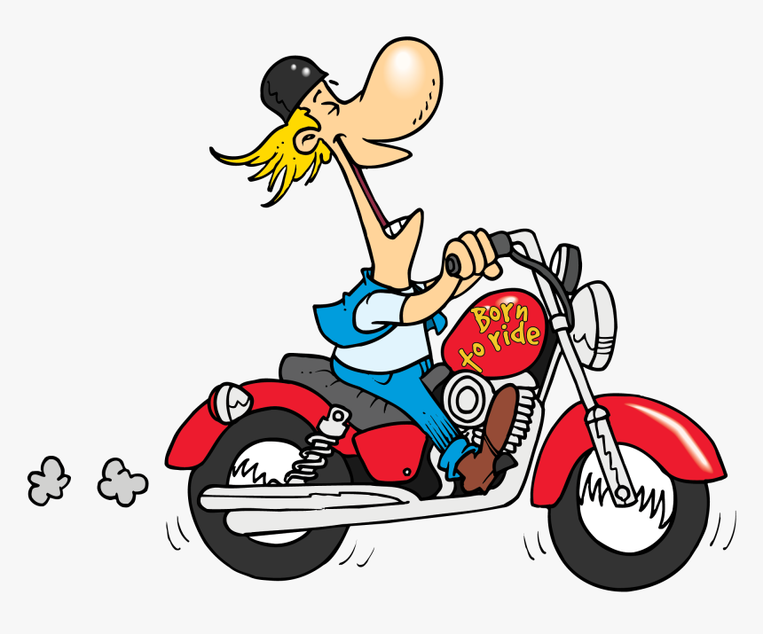 Motorcycle Cartoon Harley Davidson Drawing Clip Art - Free Clipart Motorcycle, HD Png Download, Free Download